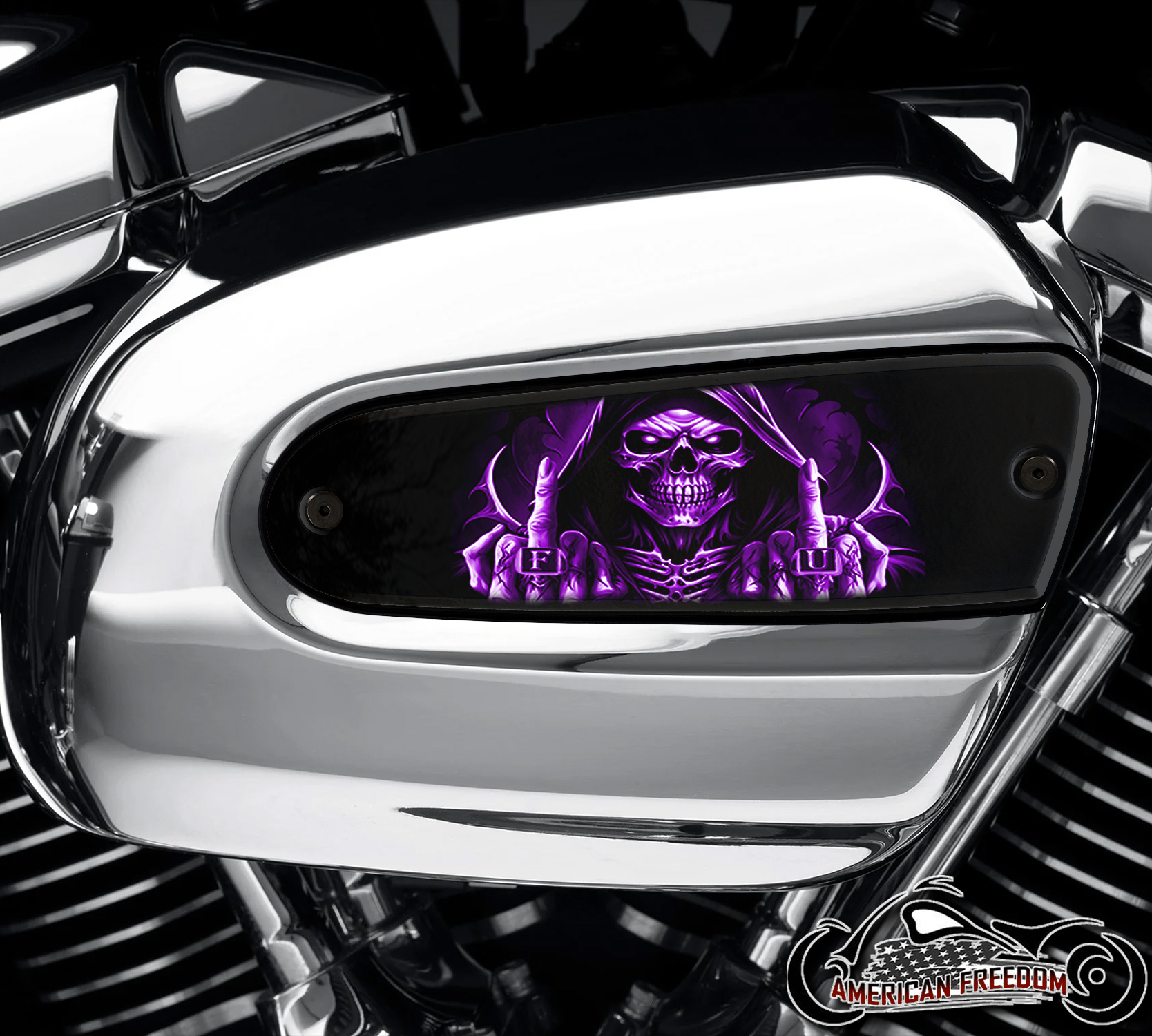 Harley Davidson Wedge Air Cleaner Insert - FU Reaper Purple